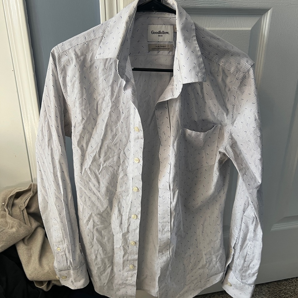 Goodfellow & Co Men's Blue Pinstripe Shirt